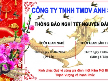 Thông báo lịch nghỉ tết Giáp Thìn 2024